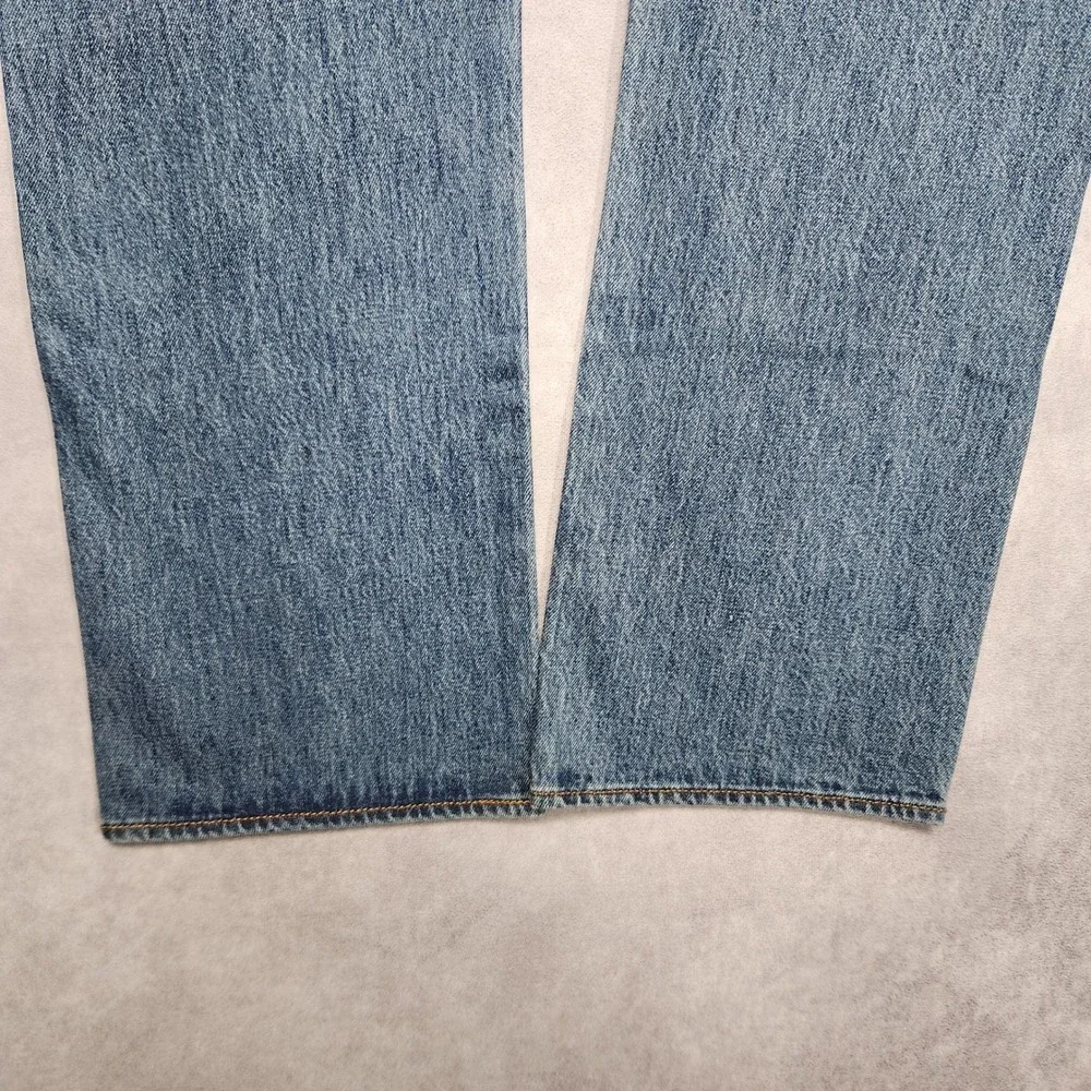 Levis 501 Original Fit Mens Jeans 38x32 Blue Straight Leg Button Fly 005010193